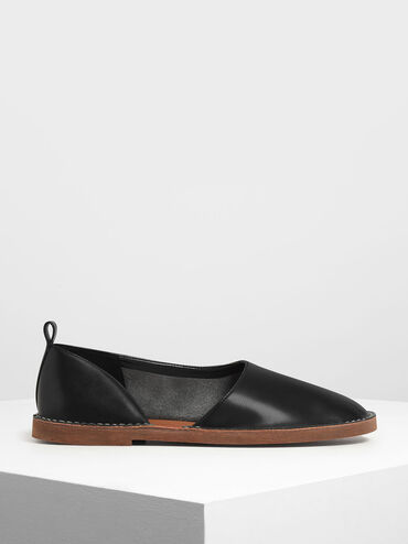 D&apos;Orsay Loafers, Black, hi-res