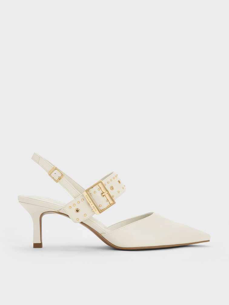 Sepphe Grommet Slingback Pumps, Chalk, hi-res