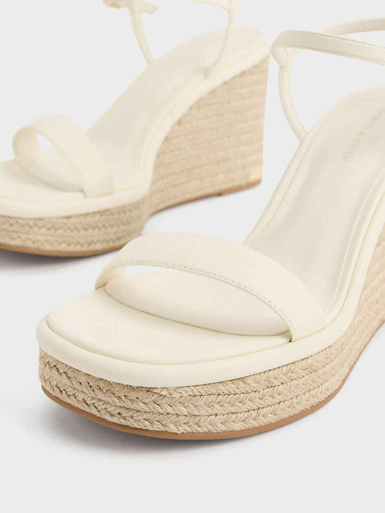 Espadrille Wedges, Cream, hi-res