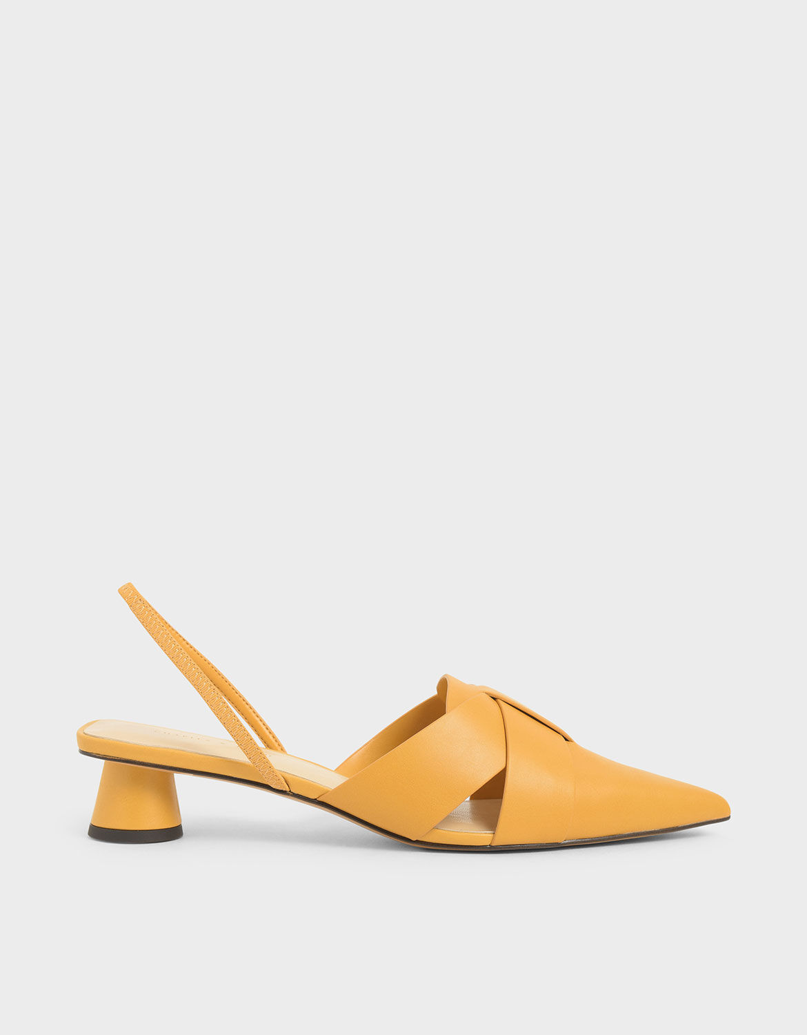 mustard slingback shoes