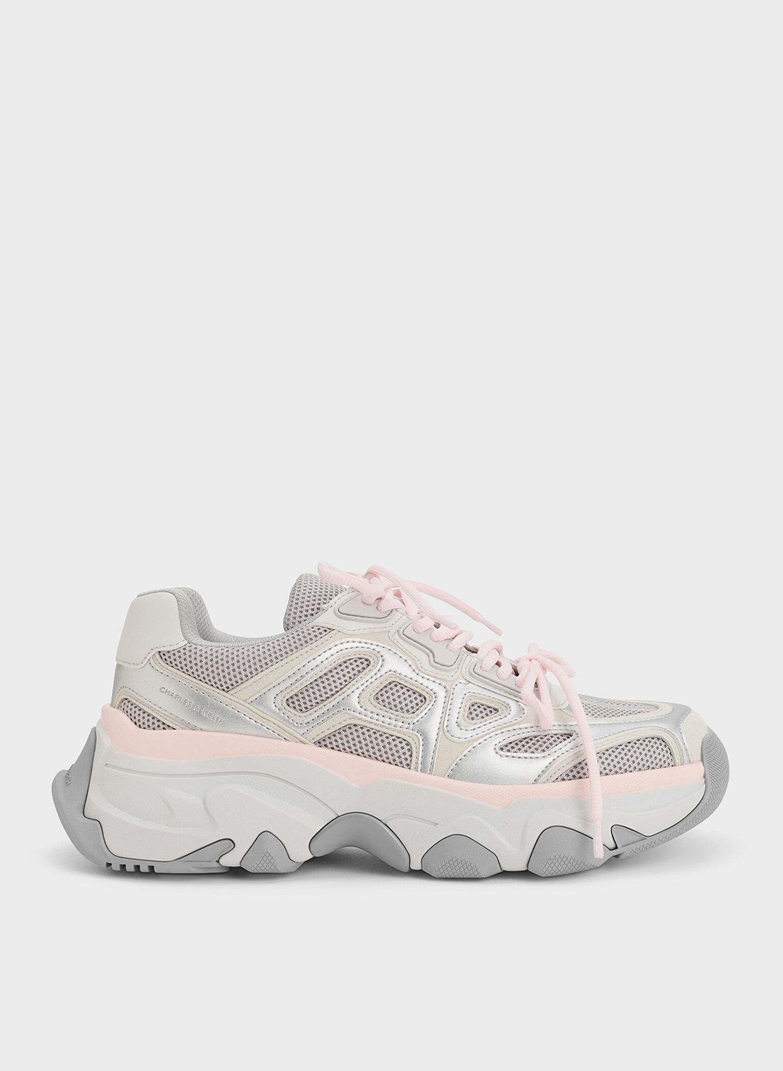 Gaskell Mesh Chunky Sneakers, Light Pink, hi-res