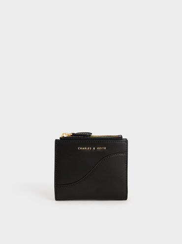Top Zip Mini Wallet, Black, hi-res