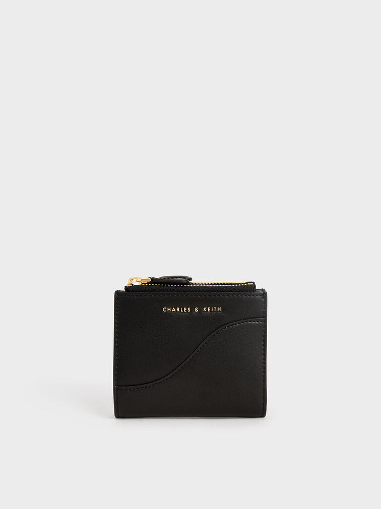 Top Zip Mini Wallet, Black, hi-res