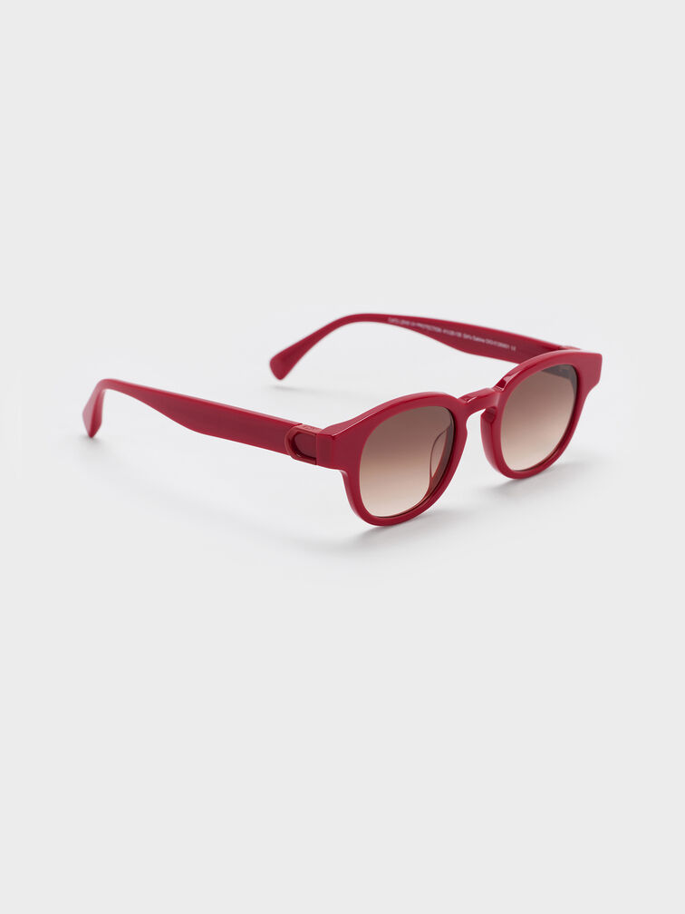 Girls' Gabine Sunglasses, Red, hi-res
