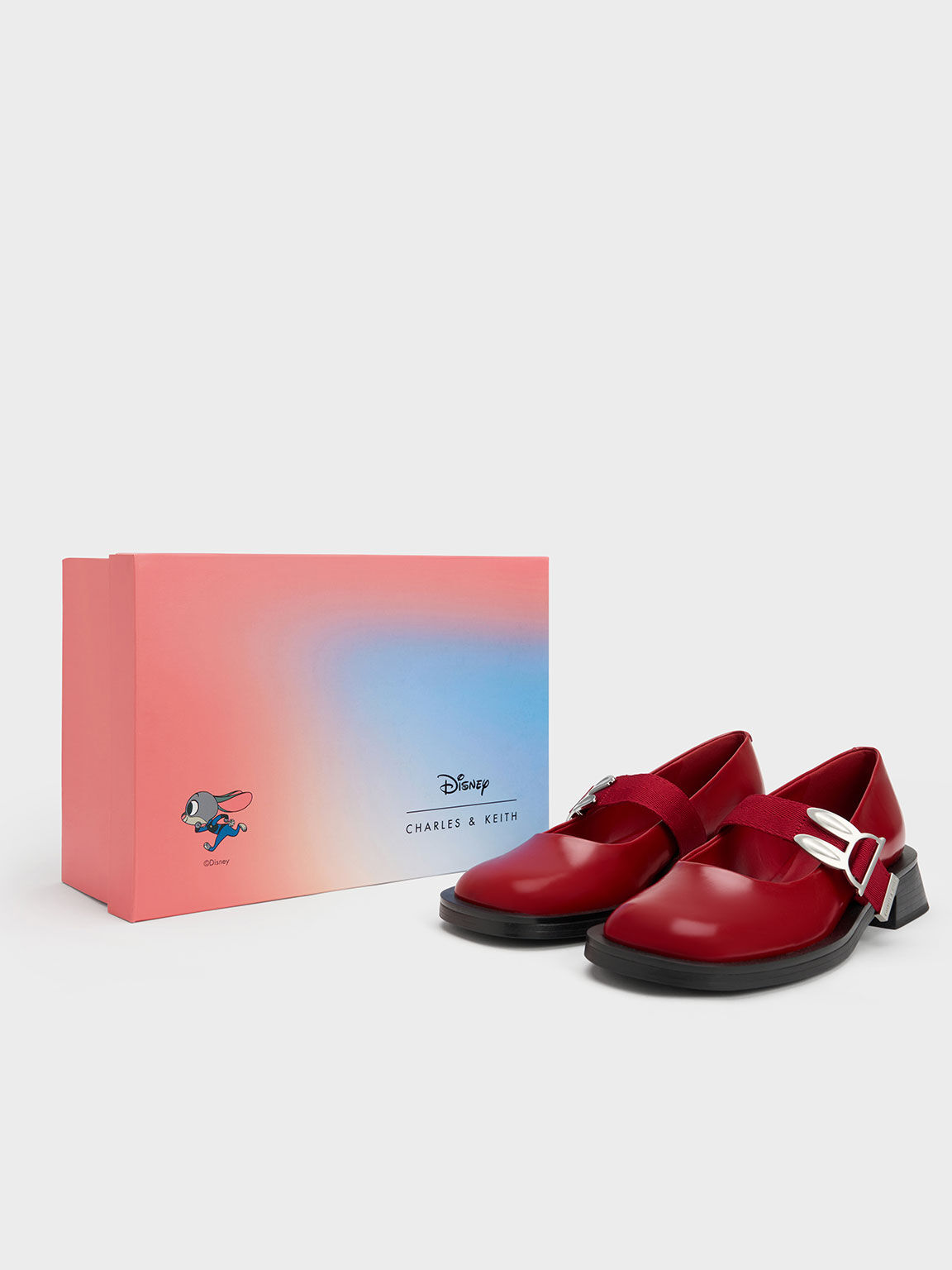 Judy Hopps Metallic Accent Mary Janes, Red, hi-res