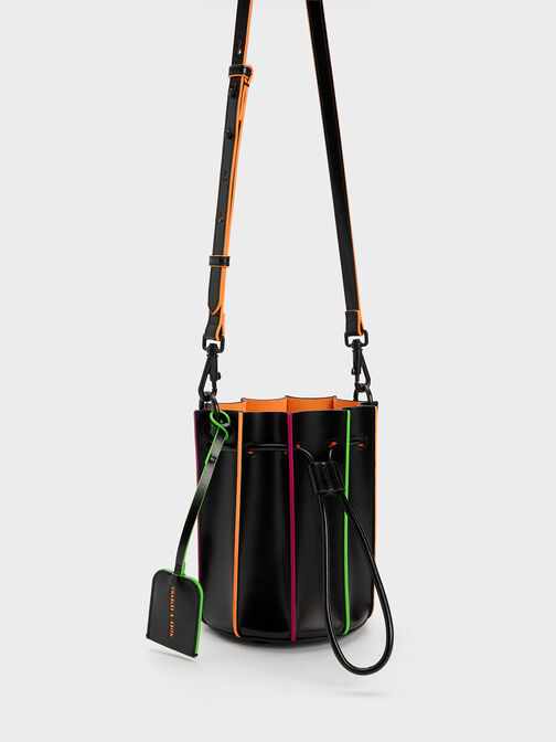 Clove Top Handle Bucket Bag, Black, hi-res