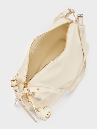 Rey Slouchy Shoulder Bag, Cream, hi-res