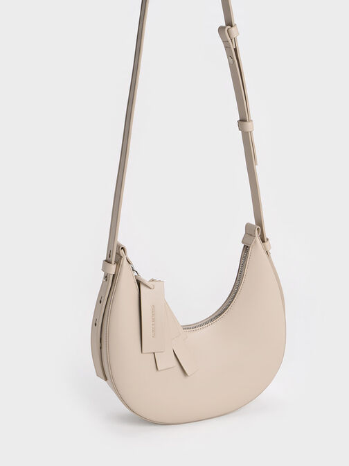 Carey Crescent Hobo Bag, Oat, hi-res