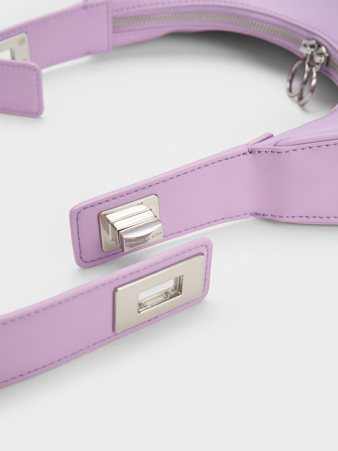 Crescent Hobo Bag, Lilac, hi-res