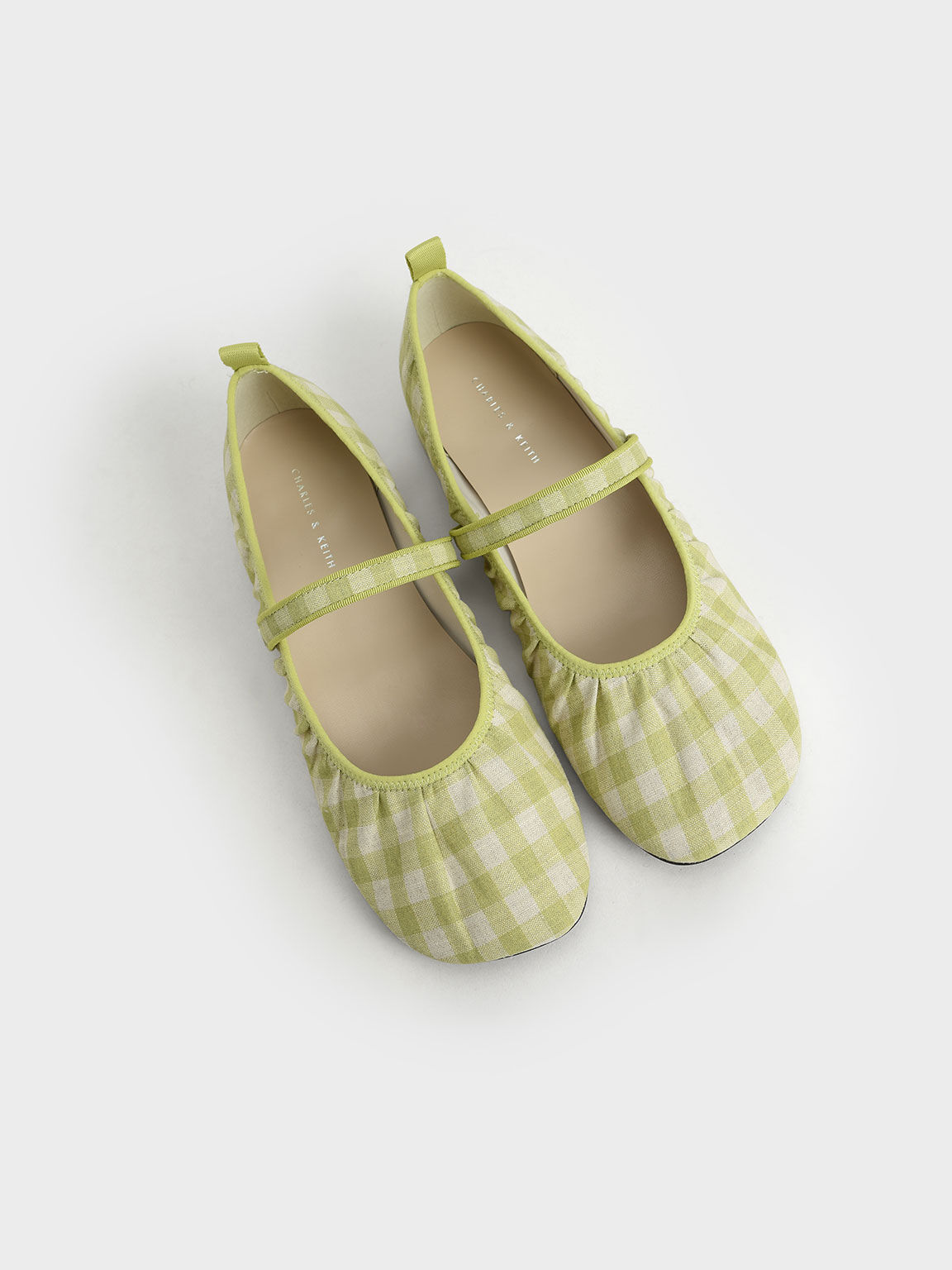 Woven Gingham Mary Janes CHARLES KEITH CO