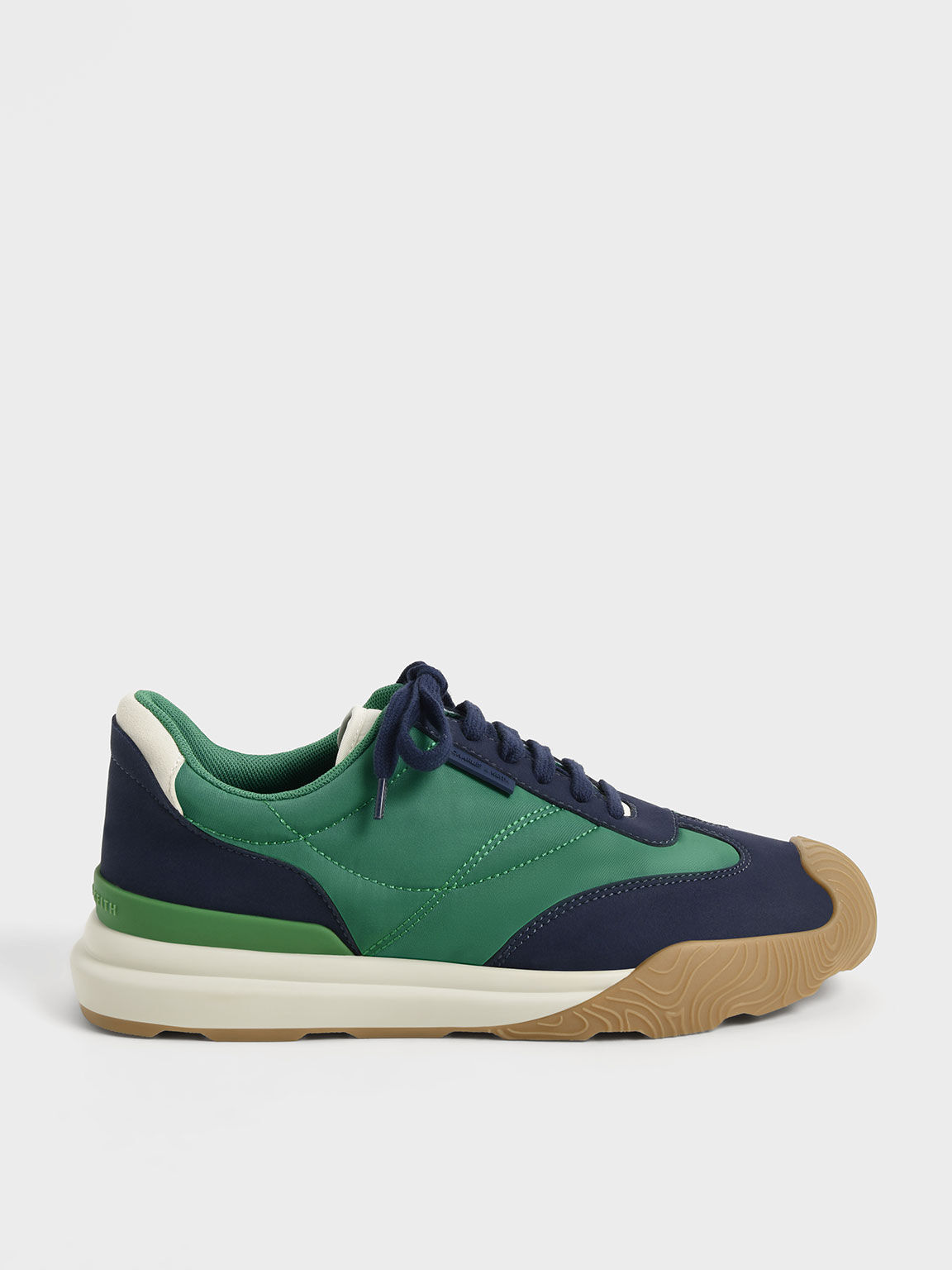 Zapatillas bajas de microfibra y nailon, Green, hi-res