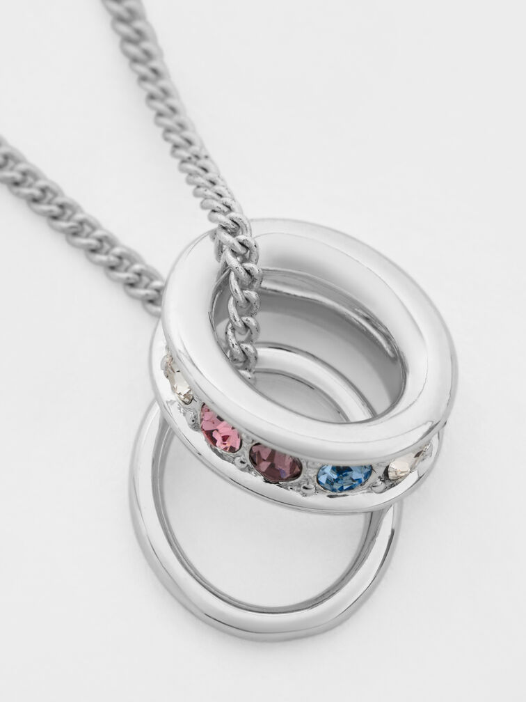 Maeve Crystal-Embellished Necklace, Silver, hi-res