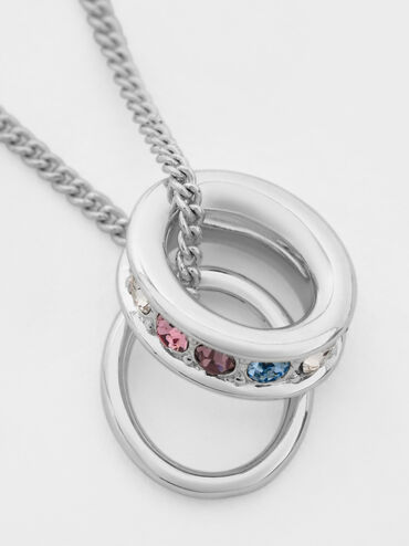 Maeve Crystal-Embellished Necklace, Silver, hi-res