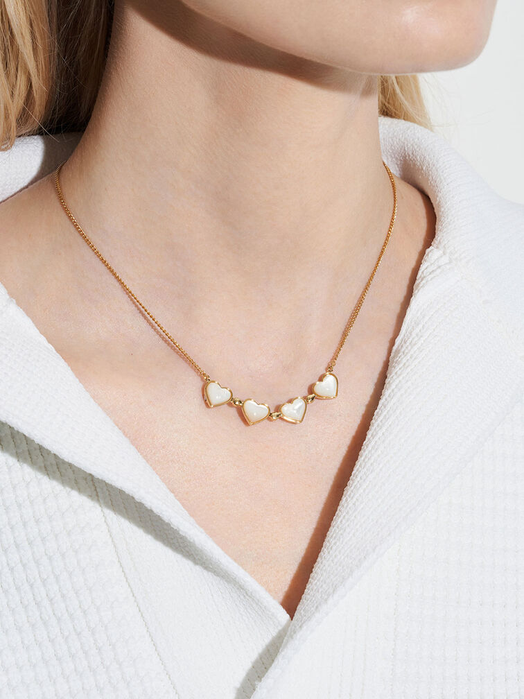 Collar Annalise de trébol, Dorado, hi-res