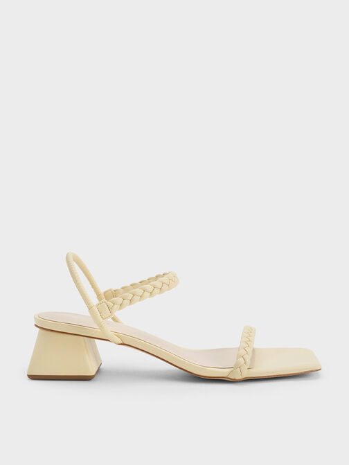 Braided Back Strap Sandals, Butter, hi-res