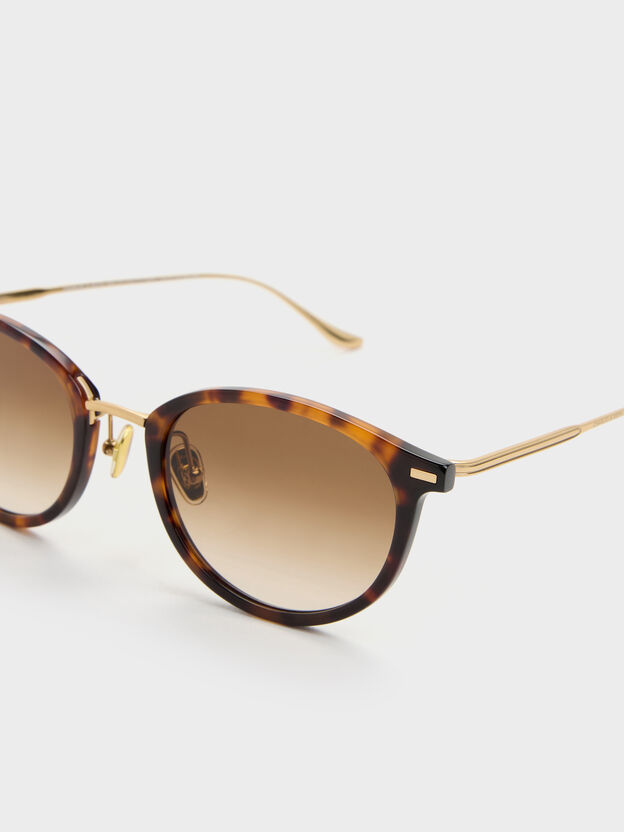 Minnow Metal-Rim Round Sunglasses, T. Shell, hi-res