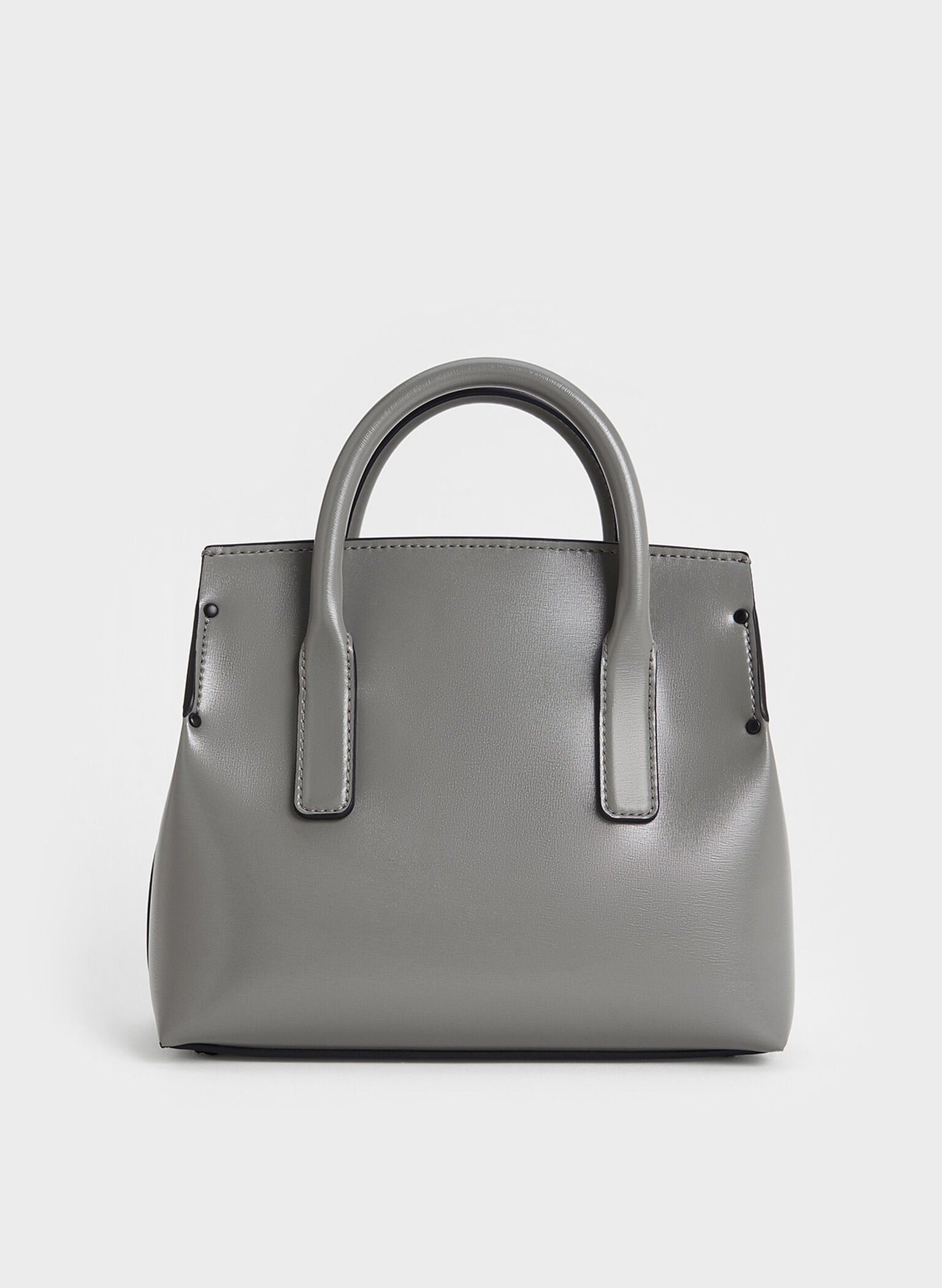 Rene Structured Top Handle Bag, Grey, hi-res