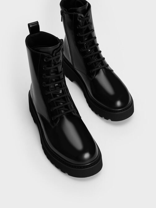 Lace-Up Ankle Boots, Black Box, hi-res
