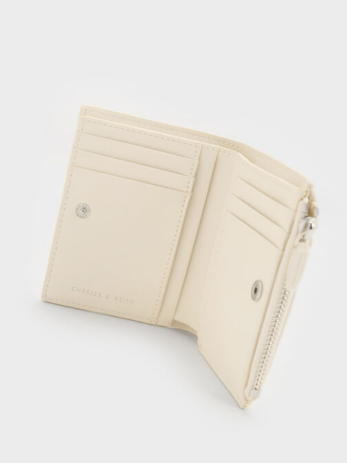 Midori Geometric Top-Zip Wallet, Cream, hi-res