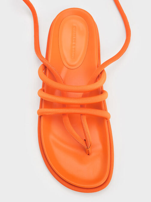 Toni 夾腳多帶繞踝涼鞋, 橘色, hi-res