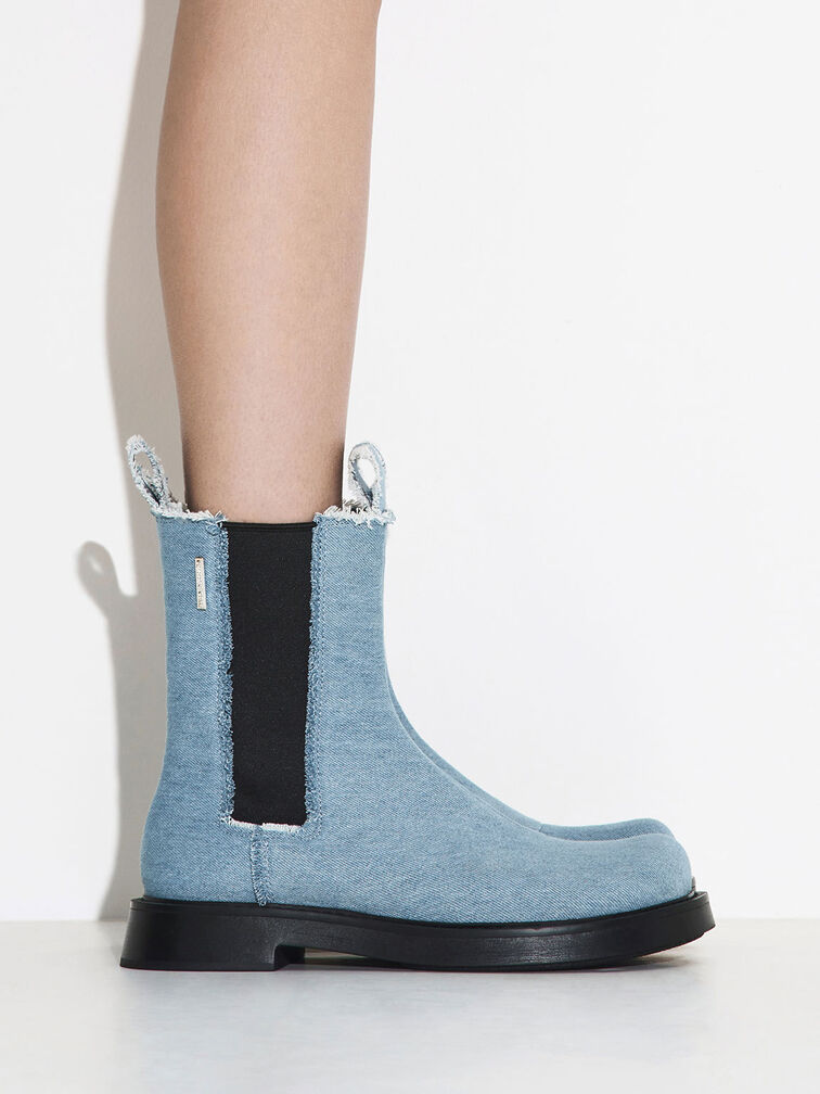 Bryn Denim Chelsea Boots, Light Blue, hi-res