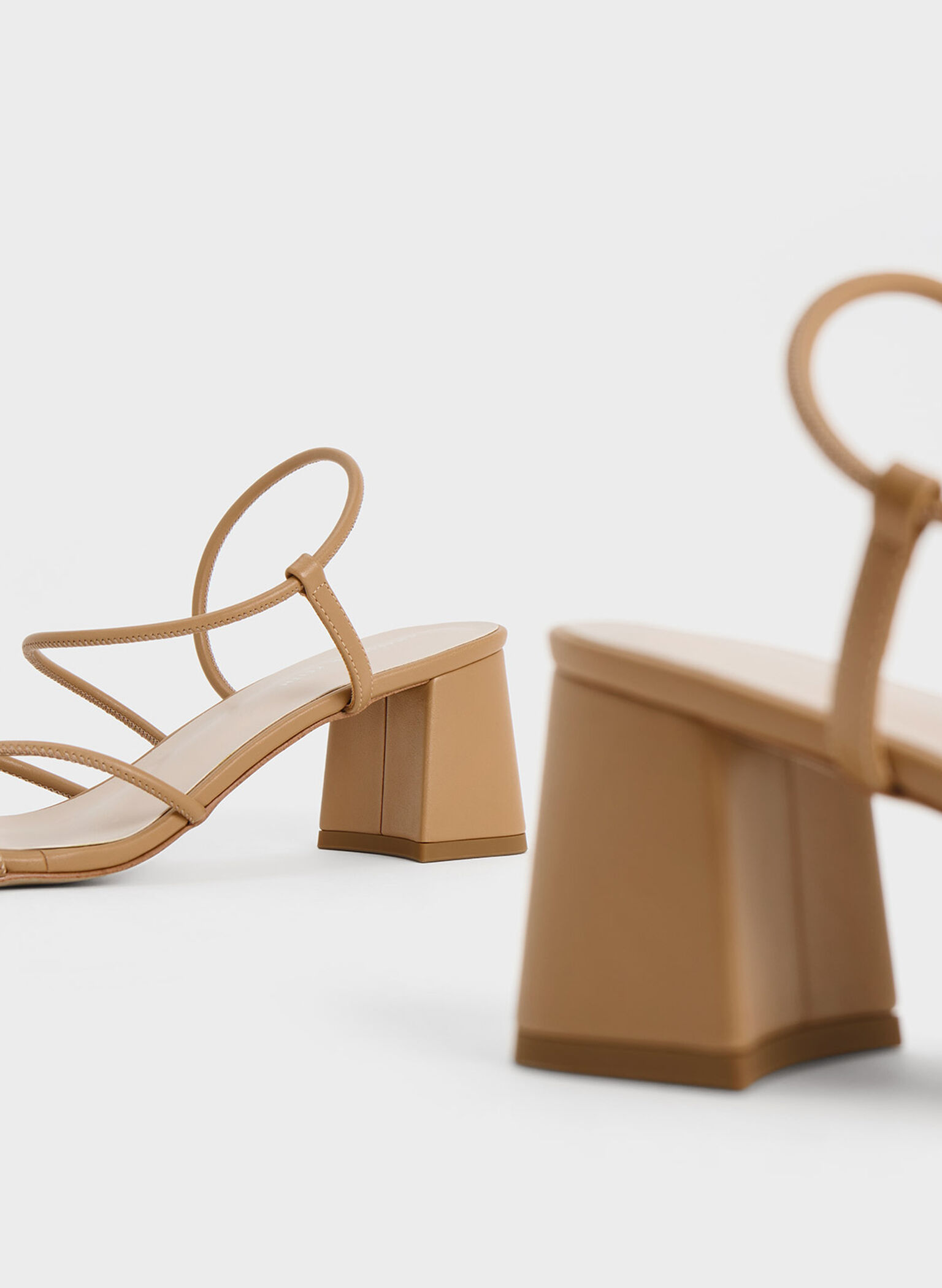 Sandalias de tiras Meadow con tacón de bloque, Camel, hi-res