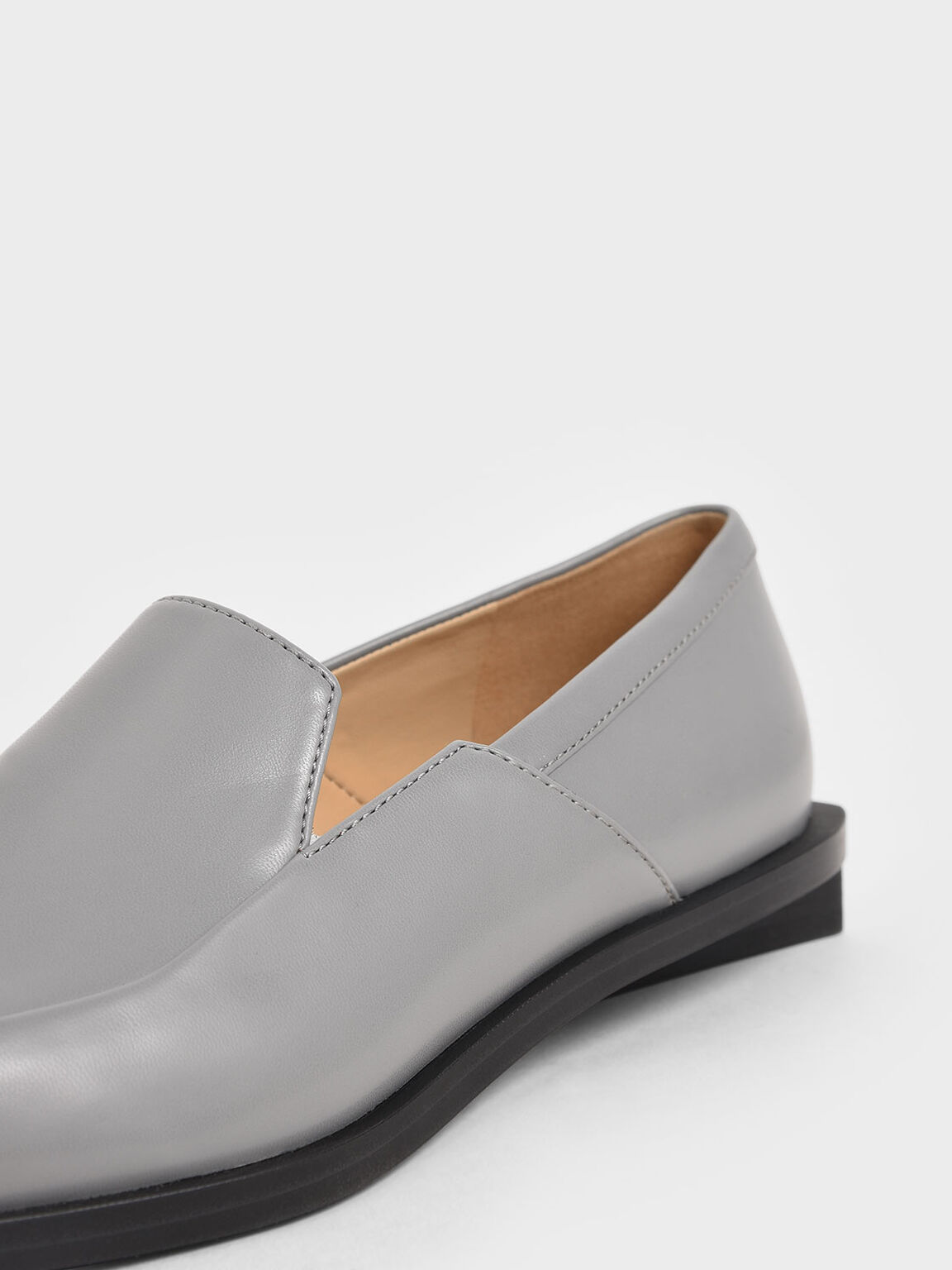 Classic Loafer Flats, Grey, hi-res