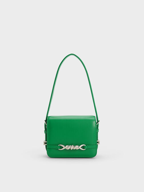 Mini Henrietta Shoulder Bag, Green, hi-res