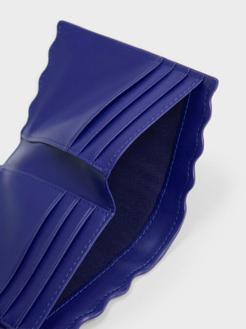 Waverly Scallop-Trim Wallet, Cobalt, hi-res