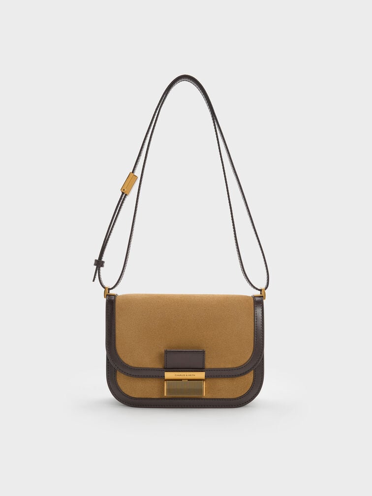 Charlot Recycled Suede Bag, Sahara Sand, hi-res