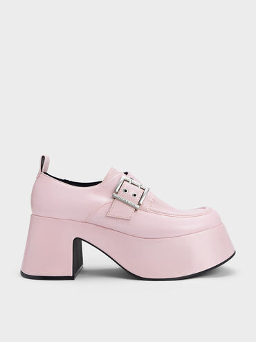 Rubina Buckled Chunky Loafers, Light Pink, hi-res