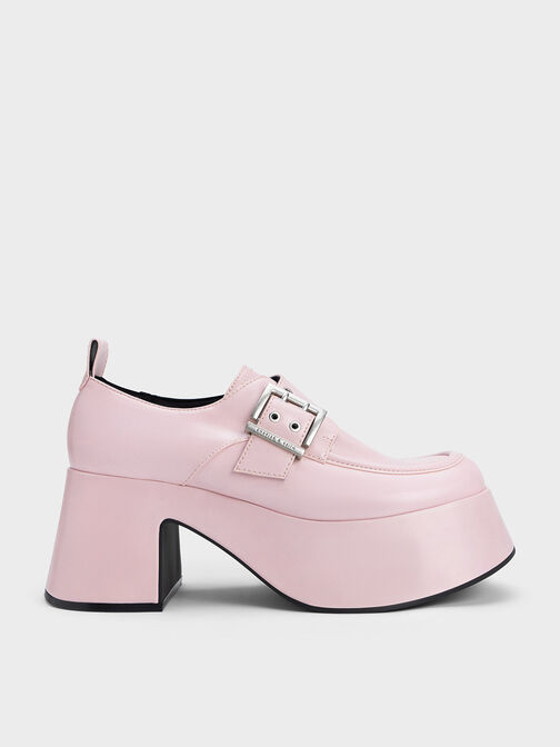 Mocasines de Plataforma Rubina con Hebilla, Rosa pálido, hi-res