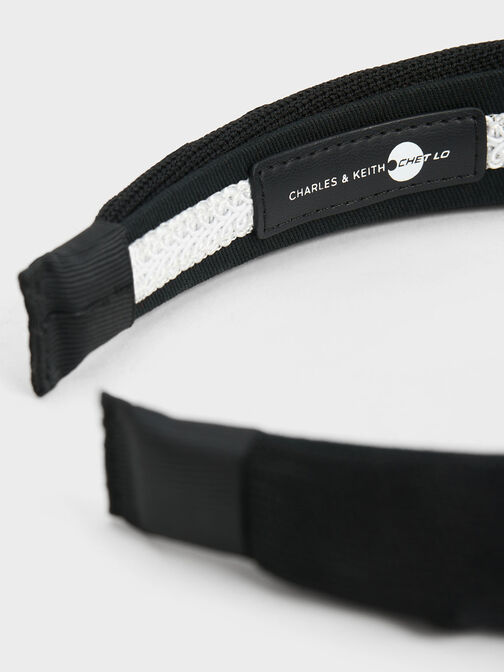 Spike Textured Headband, Noir, hi-res