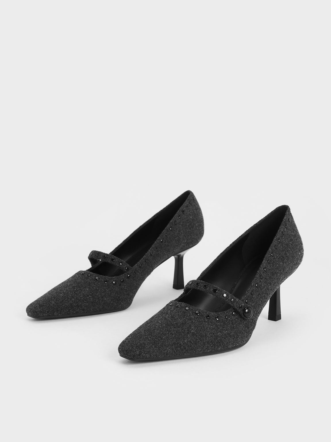 Grey high heels shoes shop