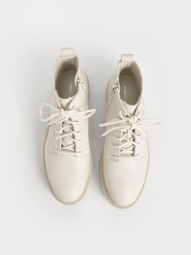 Botas grossas com cordões para deslocamento diário, Chalk, hi-res
