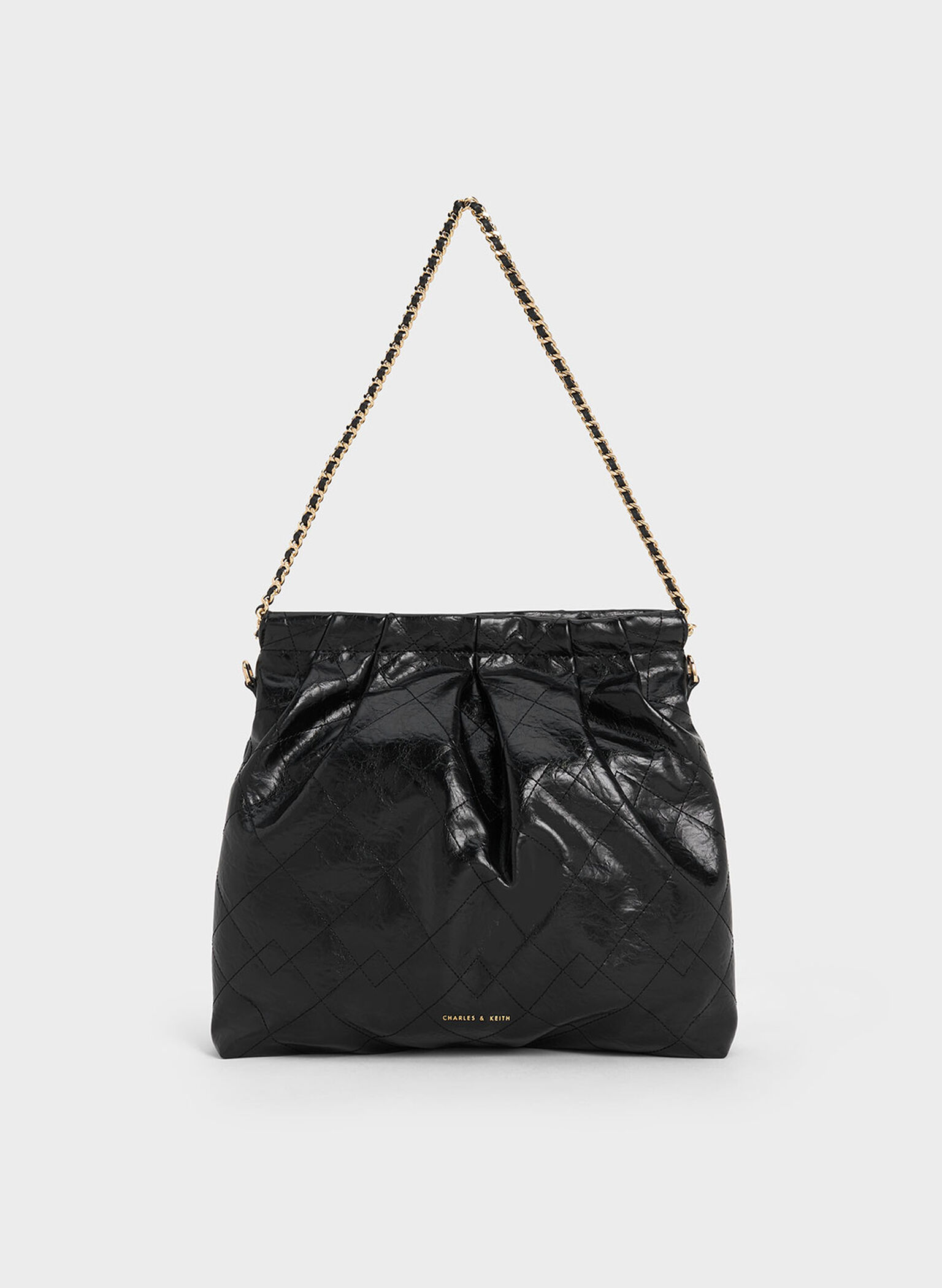 Bolso Hobo Duo De Doble Cadena, Negro, hi-res