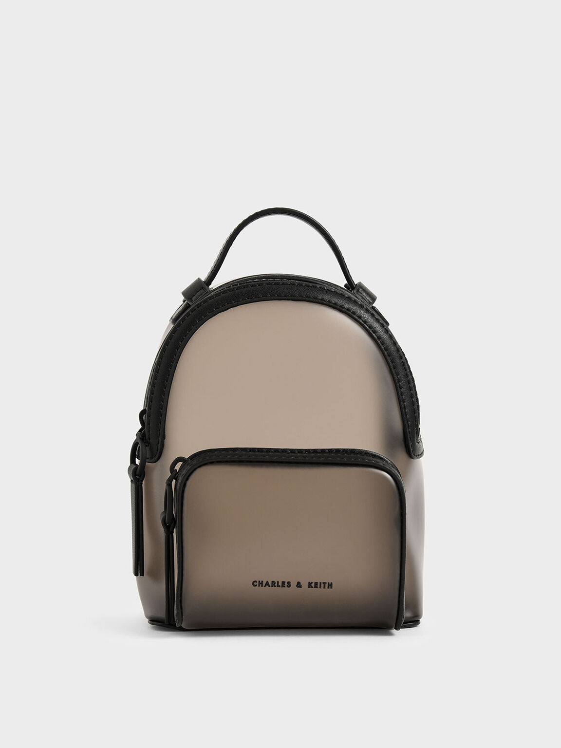 Black See Through Backpack Charles Keith Sg