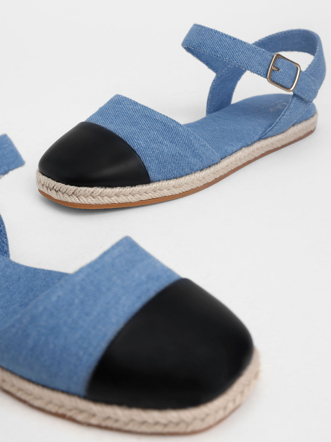 Blue denim espadrilles sales