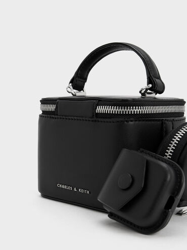 Gaia Boxy Top Handle Bag, Noir, hi-res