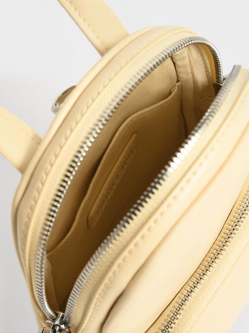 Minka Double Pocket Crossbody Bag, Butter, hi-res
