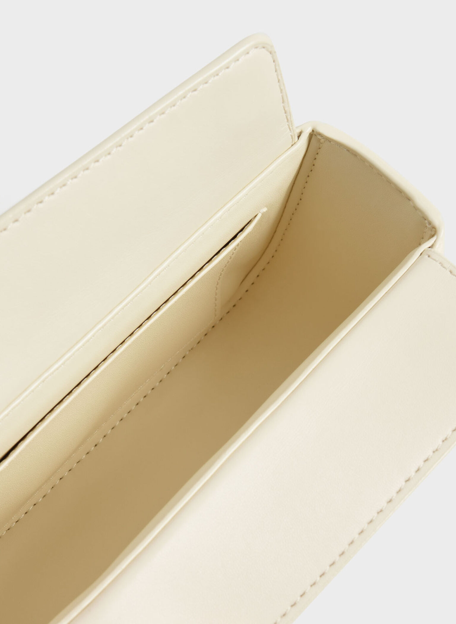 Mini Danika Chunky Chain Padded Bag, Cream, hi-res