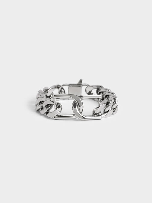 Gabine Chain-Link Bracelet, Silver, hi-res