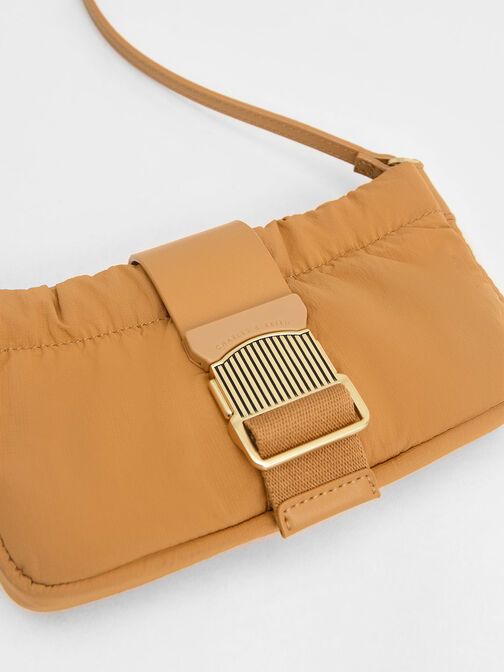 Aspen Ruched Phone Pouch, Orange, hi-res