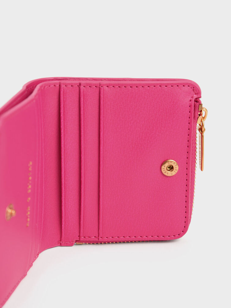 Zip Around Card Holder, Fuchsia, hi-res