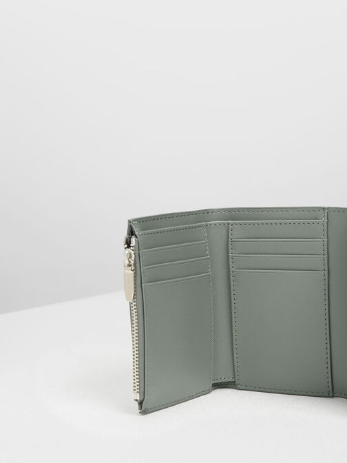 Single Flap Mini Wallet, Moss, hi-res