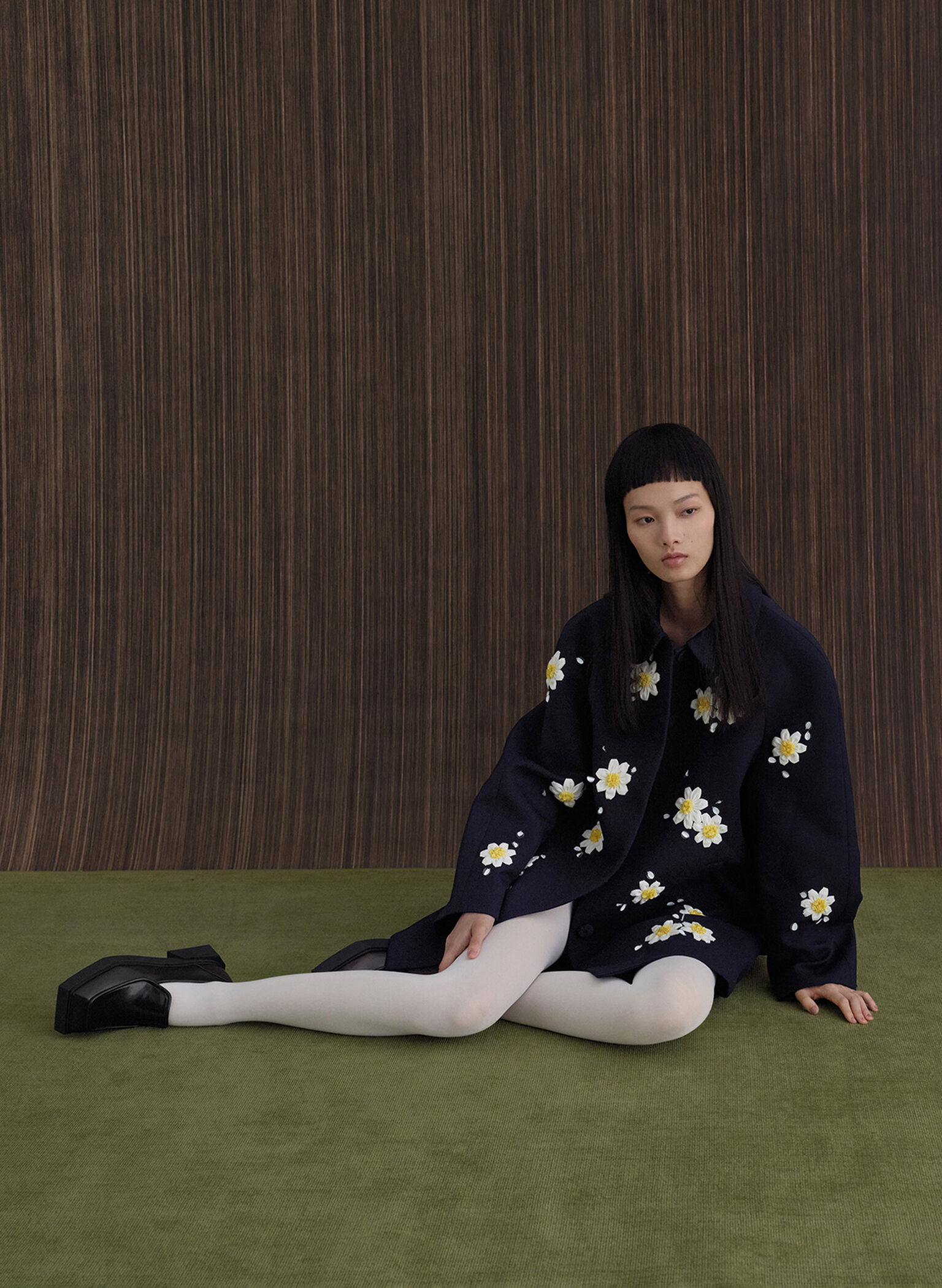 Lorde Geometric Square-Toe Loafers, Black Box, hi-res