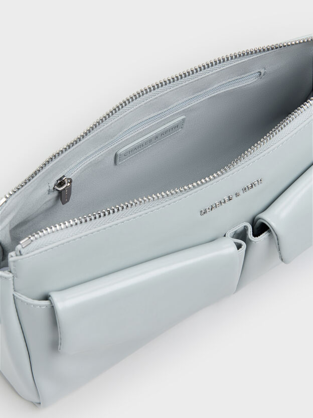 Rachel Front-Pocket Chain Shoulder Bag, Sea Salt Blue, hi-res