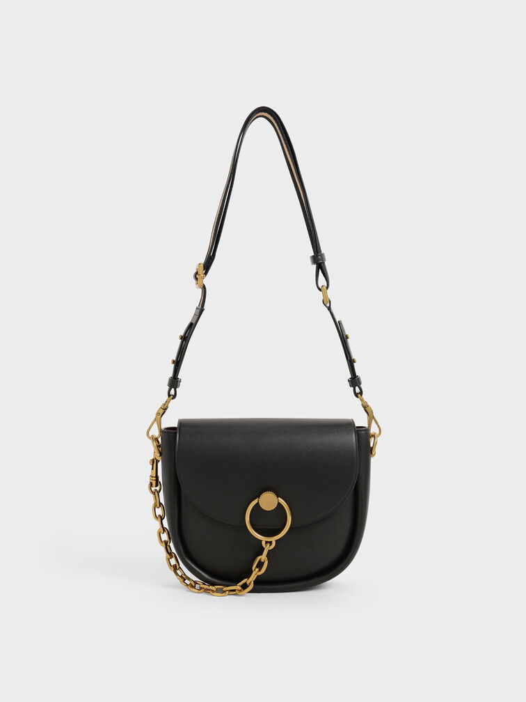 Buy Charles & Keith Small Chunky Chain Strap Bag Black In Black