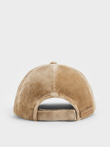 Velvet Cap, Beige, hi-res