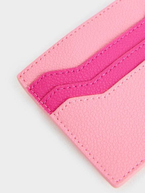 Two-Tone Multi-Slot Card Holder, Rosa, hi-res